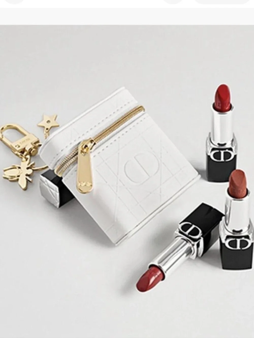 Dior Holiday limited edition Trio Rouge Dior Gift Set W Keychain Mini Vanity